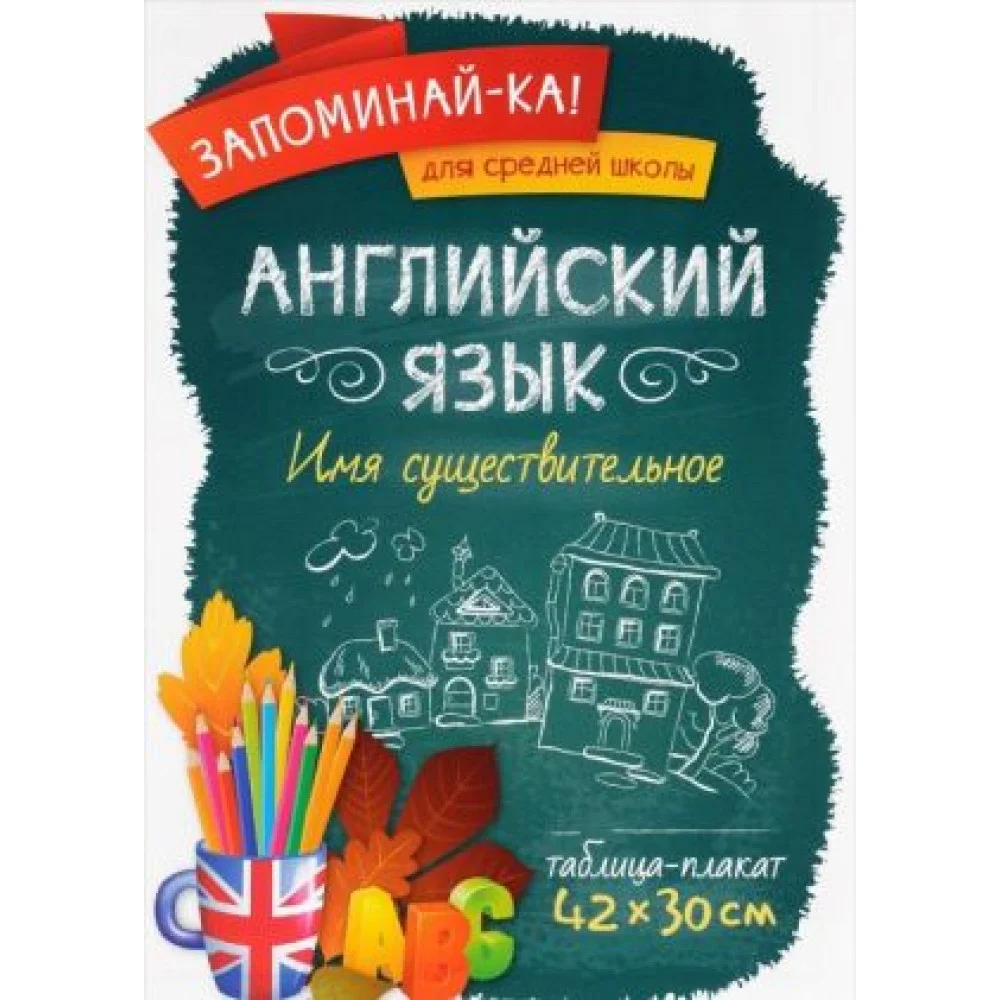 Английский язык. Имя существительное. Таблица-плакат Английский язык. Имя существительное. Таблица-плакат