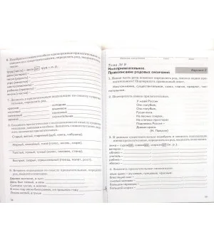 Русский язык. 4 класс. Зачетная тетрадь. Тематический контроль знаний учащихся. ФГОС