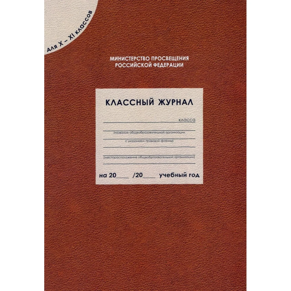 Классный журнал для X-XI классов. ФГОС Классный журнал для X-XI классов. ФГОС