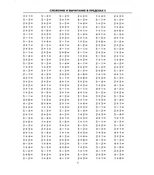 Математика. 1 класс. Тренировочные примеры. Счет в пределах 10. ФГОС