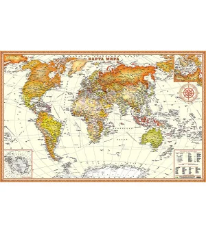 Интерьерная карта Мира (Экодизайн)