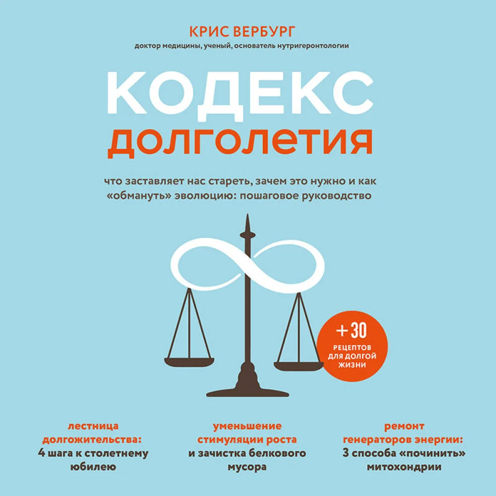 Кодекс долголетия. Что заставляет нас стареть, зачем это нужно и как "обмануть" эволюцию: пошаговое руководство Кодекс долголетия. Что заставляет нас стареть, зачем это нужно и как "обмануть" эволюцию: пошаговое руководство