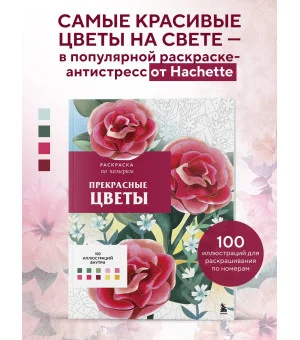 Прекрасные цветы. Раскраска по номерам