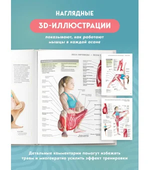 Анатомия йоги. 50 главных асан с анатомическими иллюстрациями, для начинающих и продвинутых