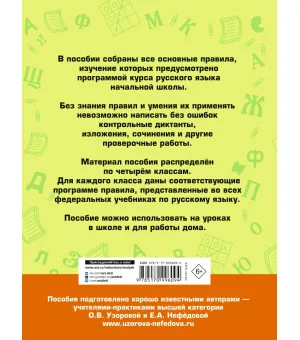 Все основные правила русского языка, без знания которых невозможно писать без ошибок. 1-4 классы