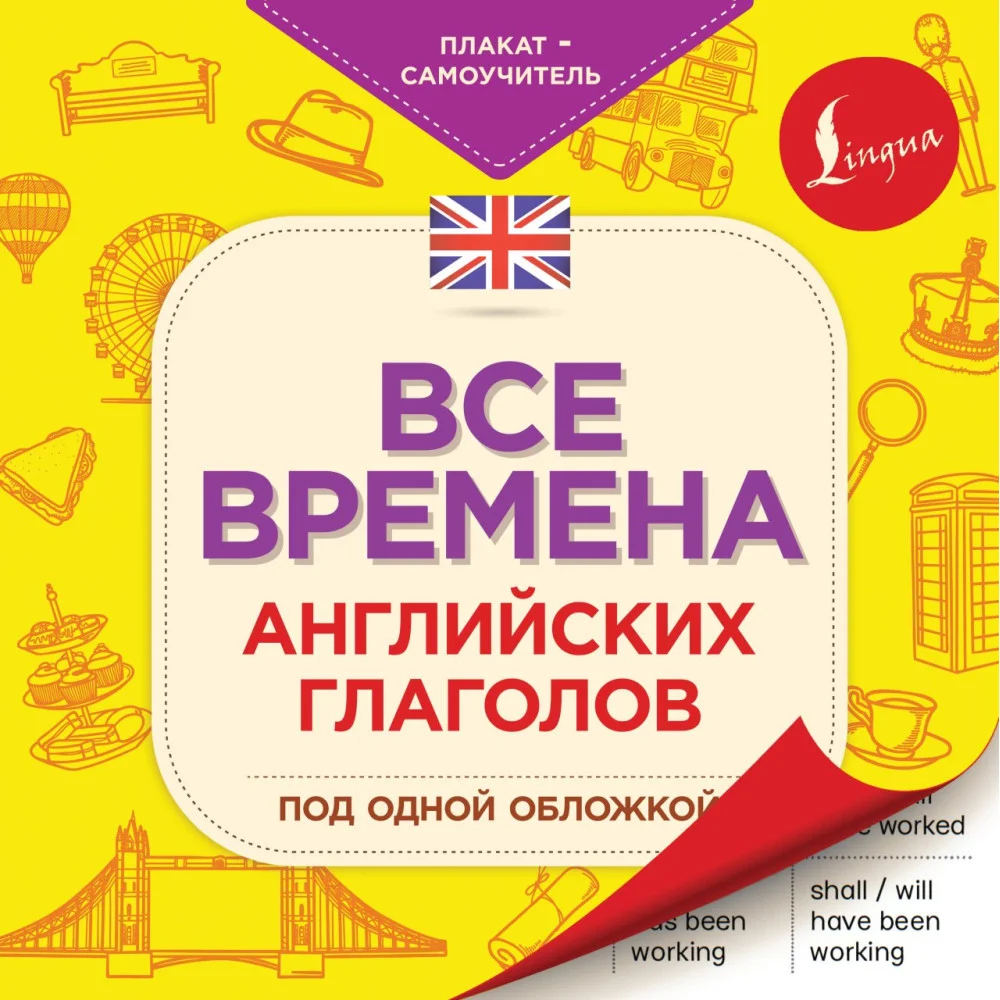 Все времена английских глаголов под одной обложкой. Плакат-самоучитель Все времена английских глаголов под одной обложкой. Плакат-самоучитель