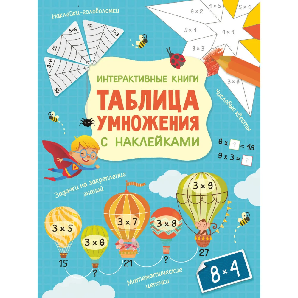 Интерактивная таблица умножения с наклейками Интерактивная таблица умножения с наклейками