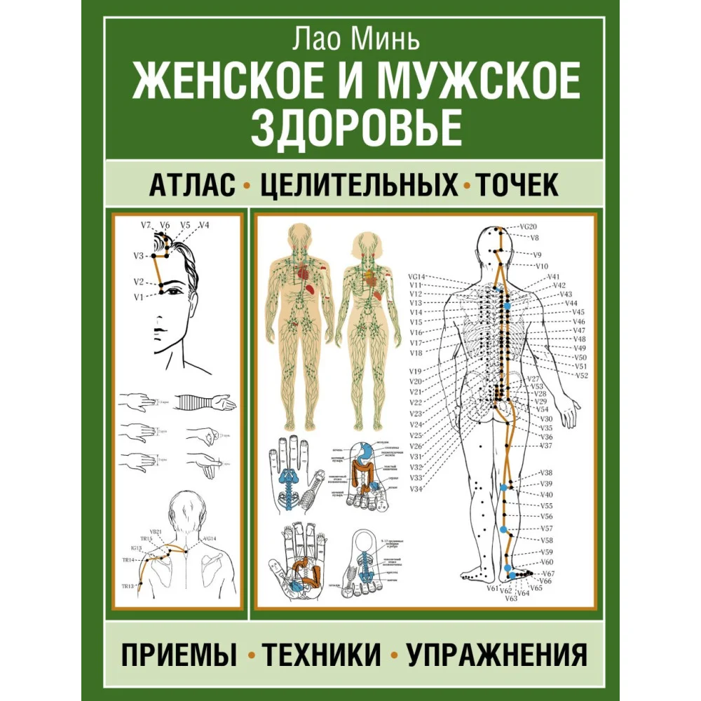 Женское и мужское здоровье. Атлас целительных точек, приемы, техники