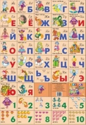 Азбука и счет. Плакат