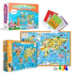 Подарок большой. Мой мир. Пазл 260 дет + Игра-ходилка с фишками + Игровые карточки. ГЕОДОМ