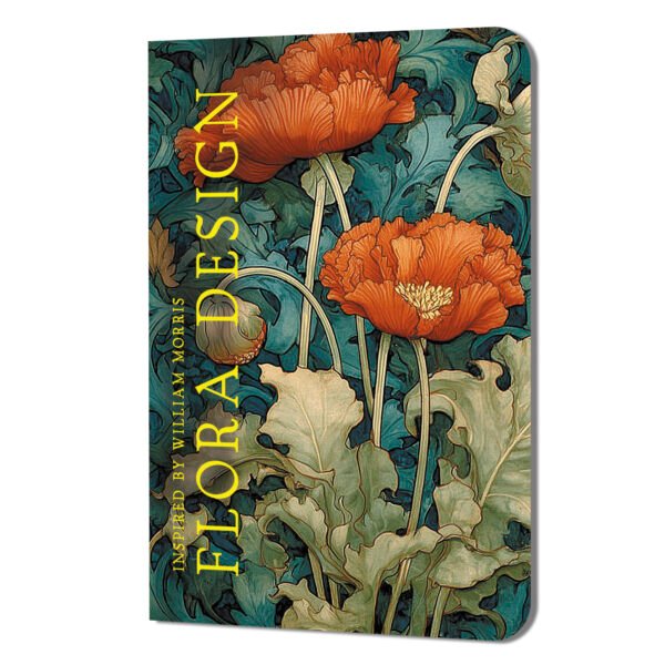 Блокнот Flora Design:Inspired by William Moppis (красные маки)