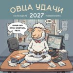 Овца удачи. Календарь пофигизма. Календарь настенный на 2027 год (300х300 мм)
