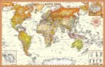 Интерьерная карта Мира (Экодизайн)